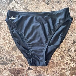 Speedo Women's Black Bikini Bottoms Swimsuit Swim Bathing Suit Stretch Size 8